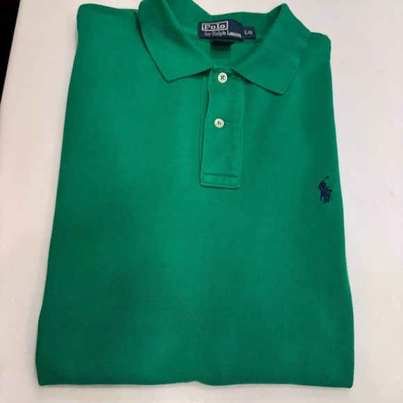 POLO Ralph Lauren Men’s Golf Polo Shirt Sz Large Green Preppy - Picture 8 of 10